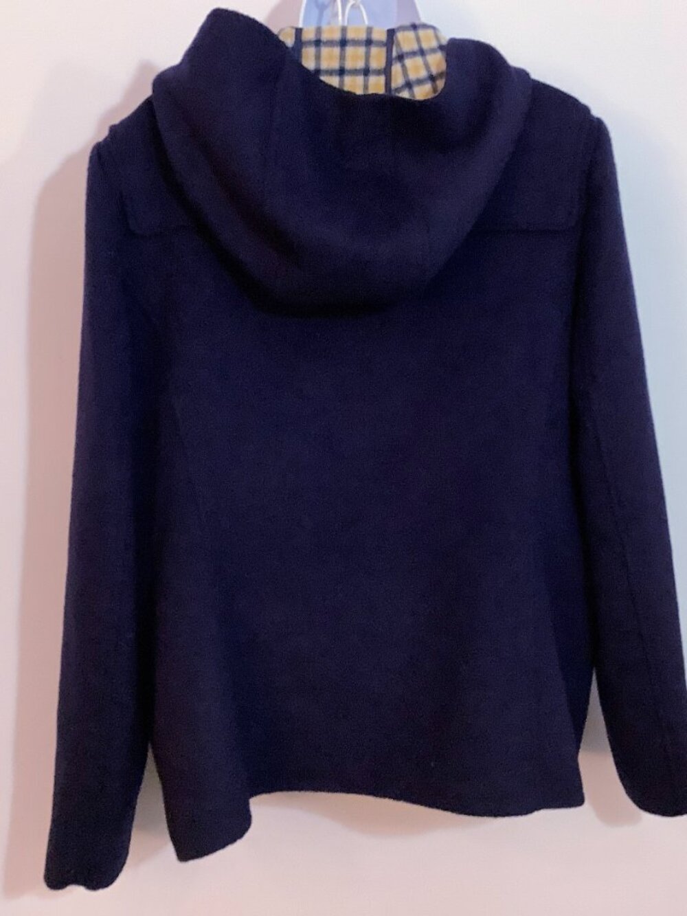 Navy Wool Jacket  Lands'End  Sz 14 Dark Navy Preppy Classic Relaxed Fit Trendy - Picture 2 of 10